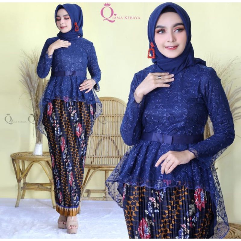 Kebaya aurora tulle 3D // kebaya pesta // kebaya pinguin // stelan kebaya