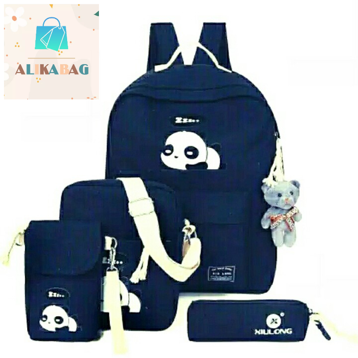 ALIKA BAG - Tas Ransel Anak Sekolah Krakter Multifungsi 3in1  Motif Panda