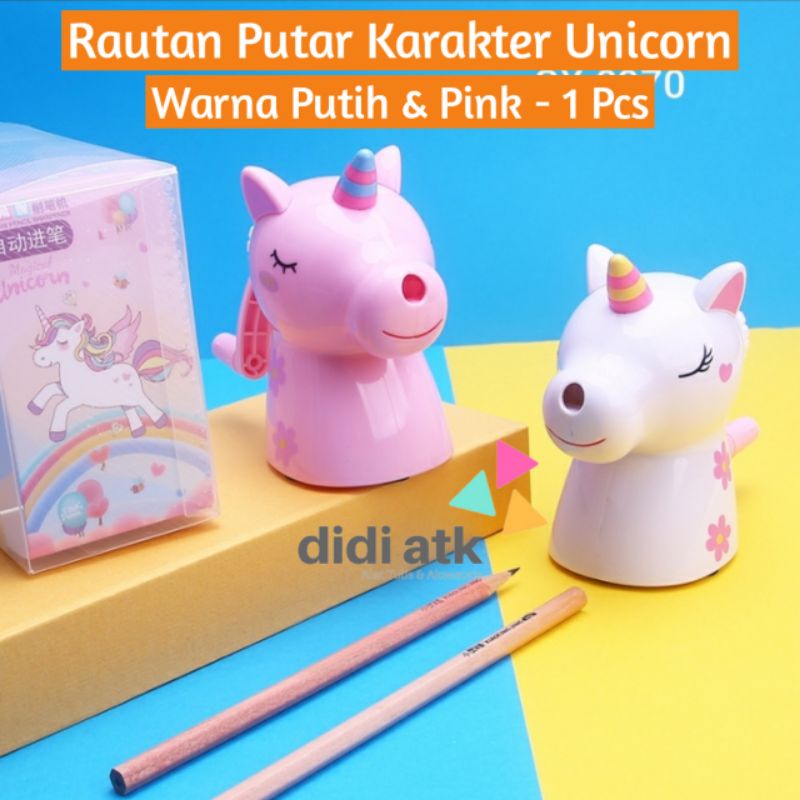 

Rautan Putar Karakter Unicorn / Sharpner Lucu 1 Pcs