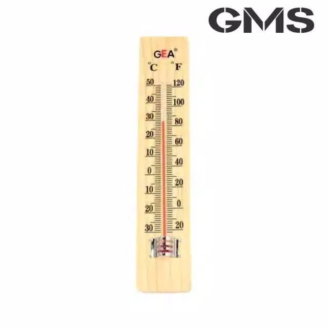 Thermometer Ruangan Model Kayu Gea S092 / Onemed /Wooden Thermometer Gea