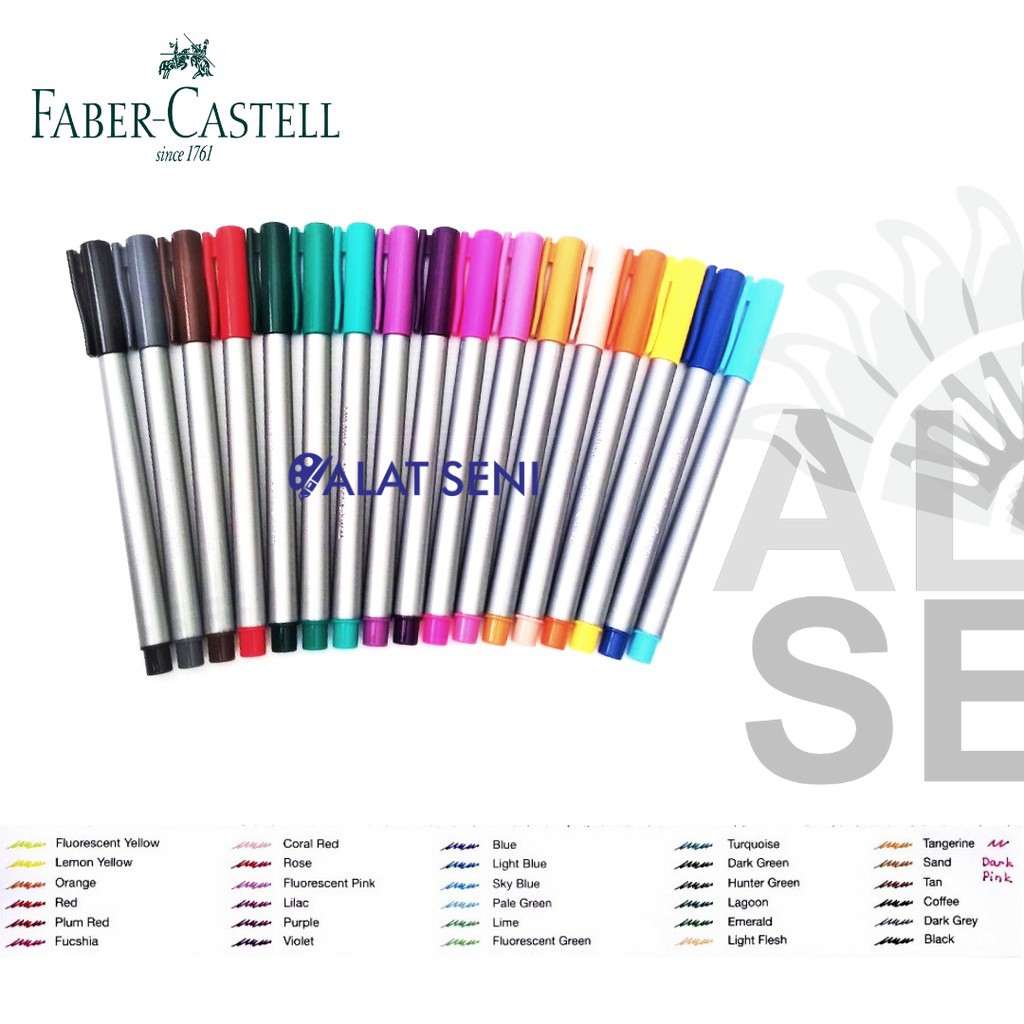 

Faber Castell Fine Liner | Fineliner Drawing Pen Marker Satuan / Faber Castell Fineliner Clip Cap