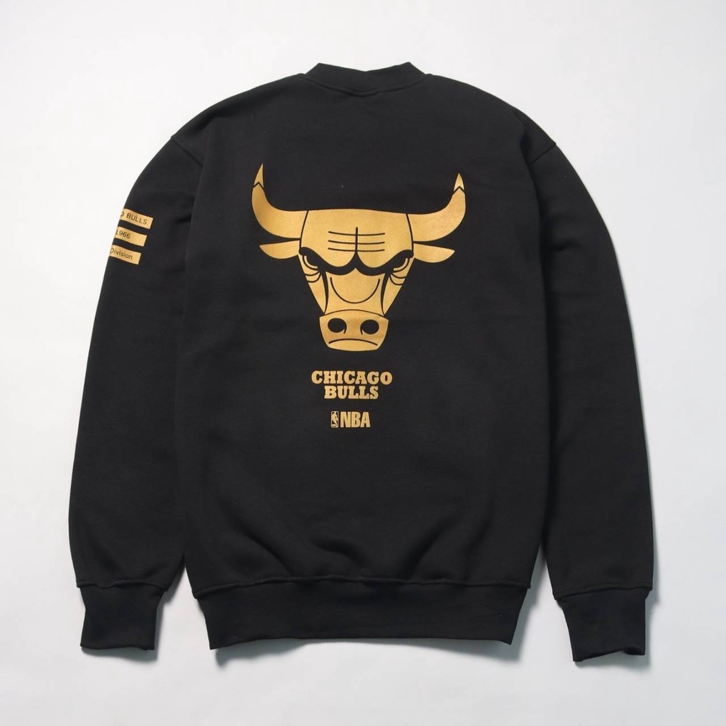 JAKET SWEATER CREWNECK CHICAGO BULLS GOLD SIMPLE UNISEX GOOD QUALITY