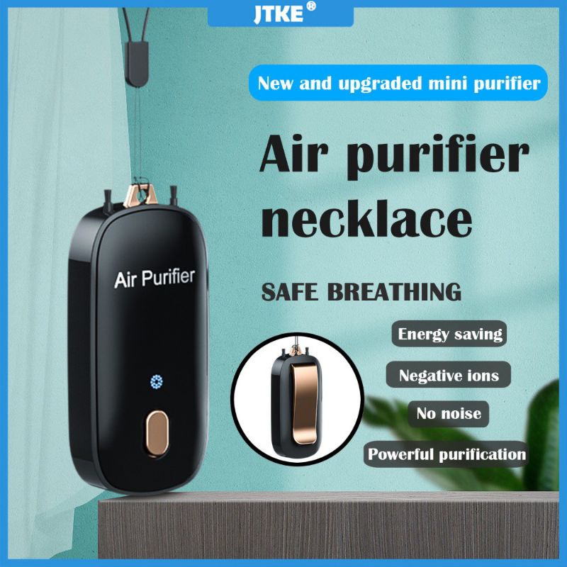 JTKE K7 wearable portable air purifier necklace elektronik ion negatif