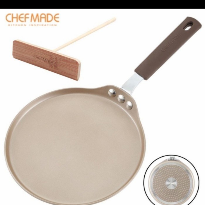 chefmade 8inch non stick crepe pan wk9738 +wooden stick/ wajan datar