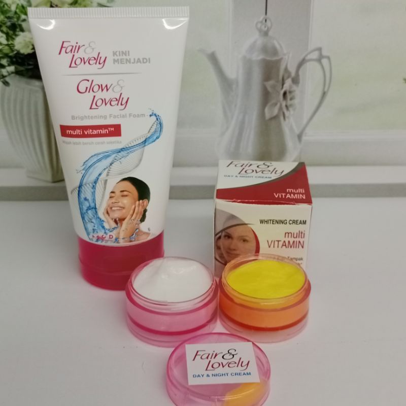 4in1 Cream Fair Lovely l(Paket FF + Krim Susun + Serum)