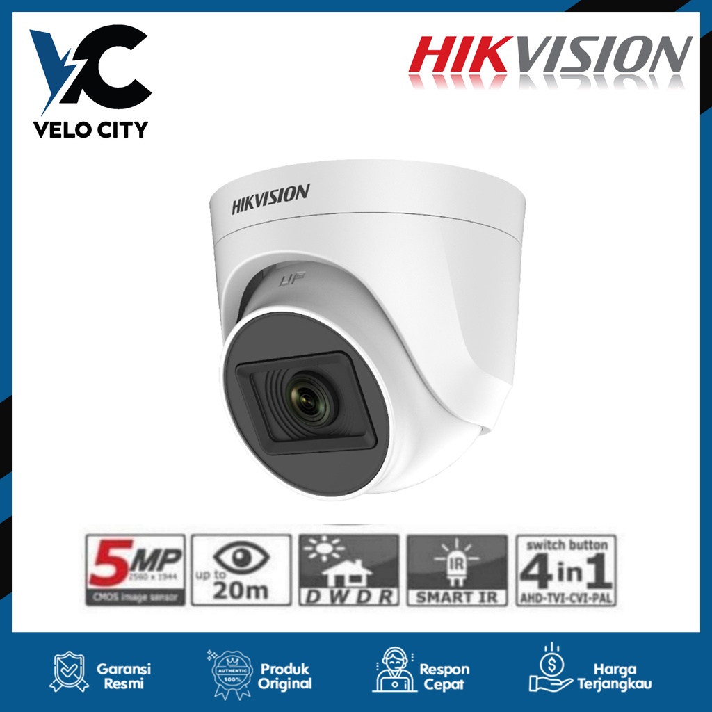 CCTV HIKVISION  5MP Indoor DS-2CE76HOT-ITPF Hik Vision DS 2CE76HOT ITPF - Garansi 2th