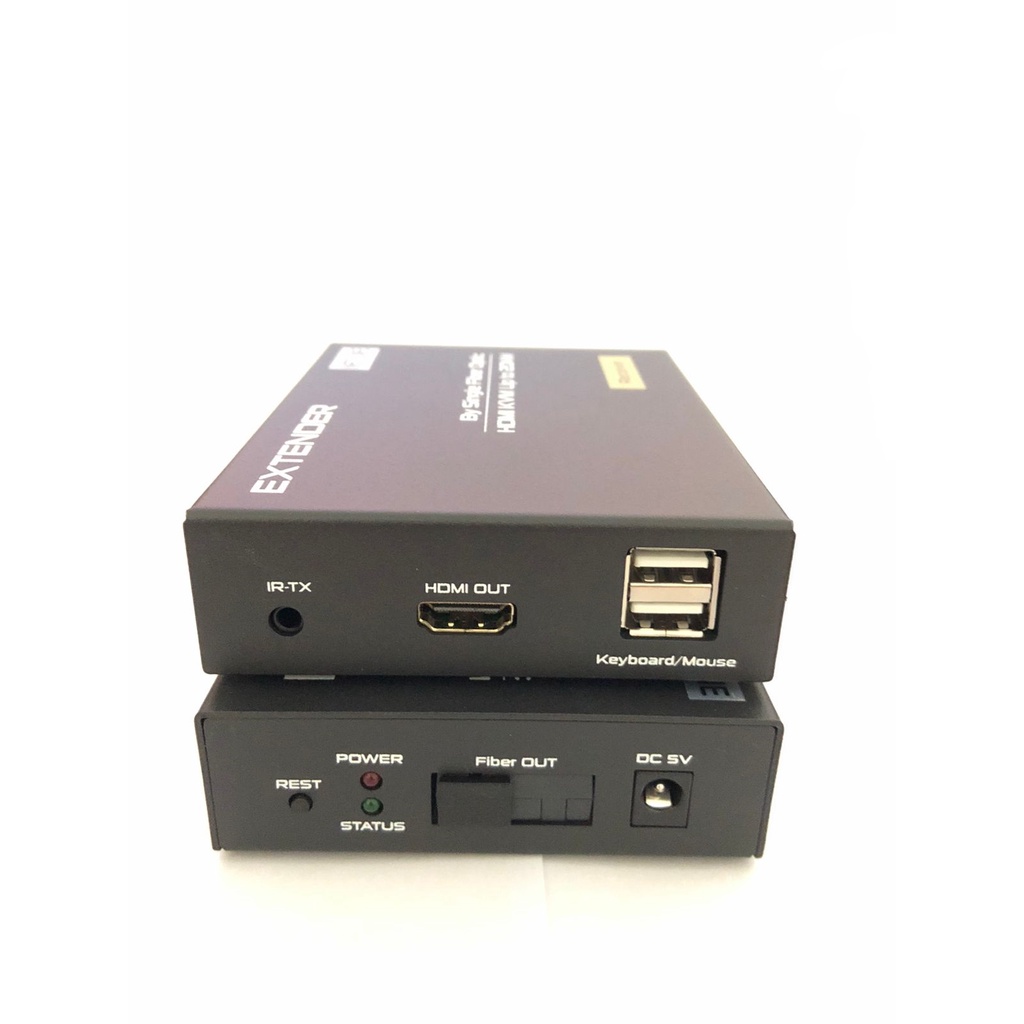 Hdmi Kvm extender to fiber optic optical sc netline single Tx Rx Usb A B 20km 1080p FHD with IR HUK-20 HUK20 - Hdtv to FO optik 20000m