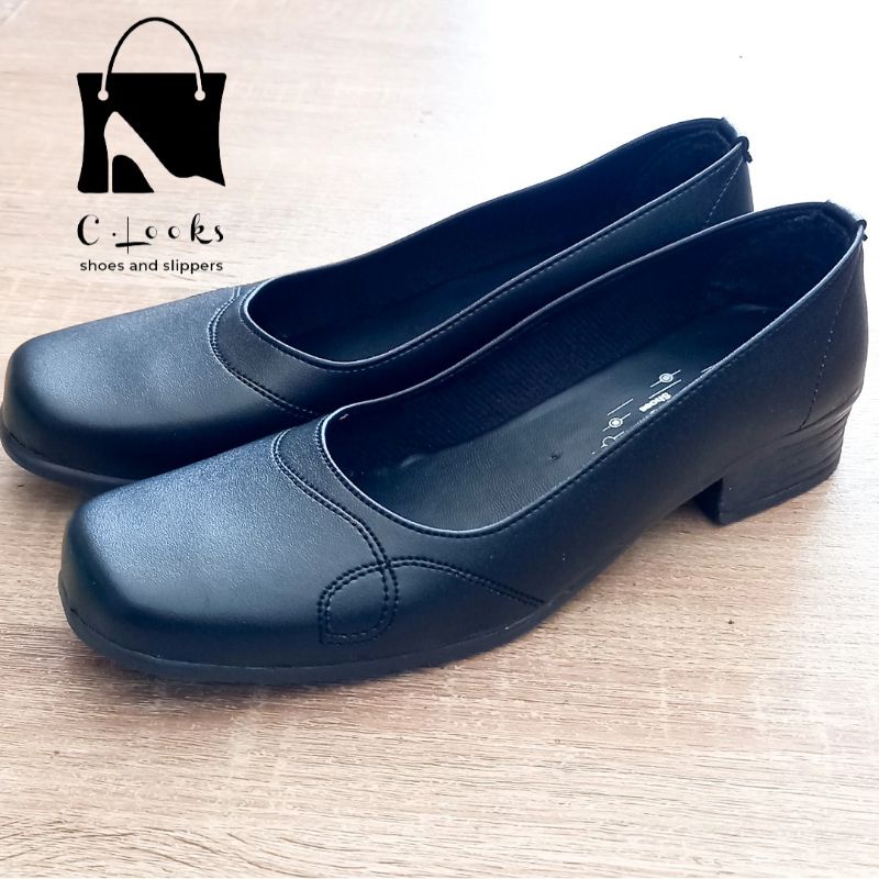 GC SK.F Sepatu Pantofel Wanita Guru Kerja Hak 3 Cm Size 37- 41