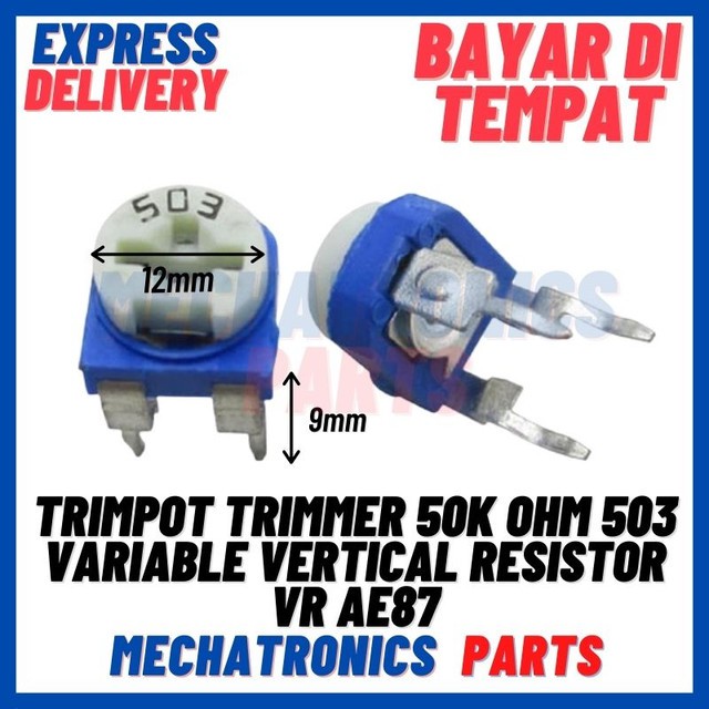 [PAS-9404] TRIMPOT TRIMMER 50K OHM 503 VARIABLE VERTICAL RESISTOR VR AE87