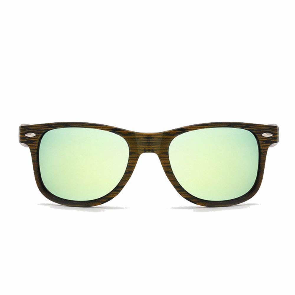 Anti UV 400 Sunglasses - Walnut Brown - Kacamata Pria &amp; Wanita - Motif Kayu - HM420