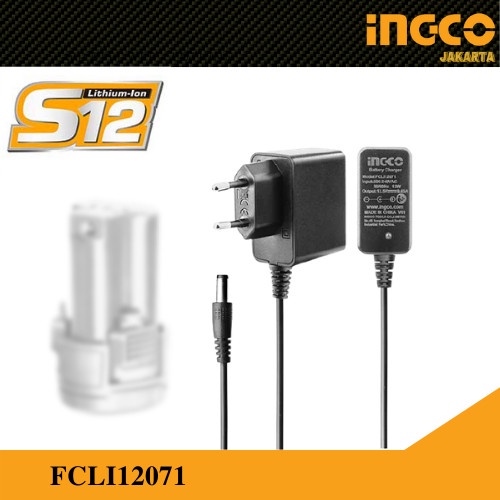 S12 Travel Charger (12V/0.75A) / Charger 12V INGCO FCLI12071