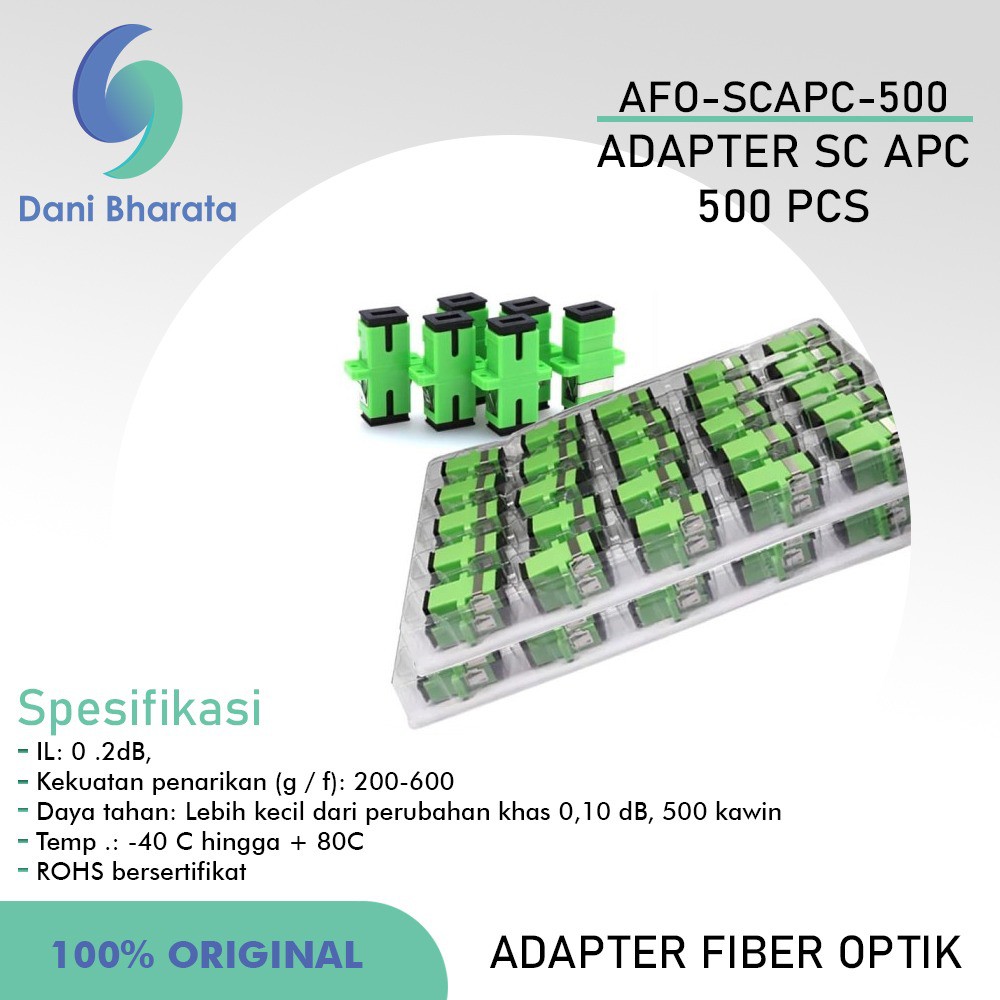[𝗛𝗶𝗴𝗵 𝗤𝘂𝗮𝗹𝗶𝘁𝘆] Adapter SC UPC Sambungan Konektor Fiber Optik Connector 500 pcs