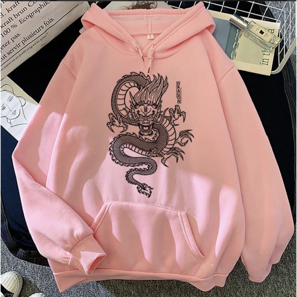 Dragon Jumper Hoodie II Sweater Hoodie Anime II Sweter Oblong Topi Sz M - XL ( Pria &amp; Wanita / Anak &amp; Dewasa )