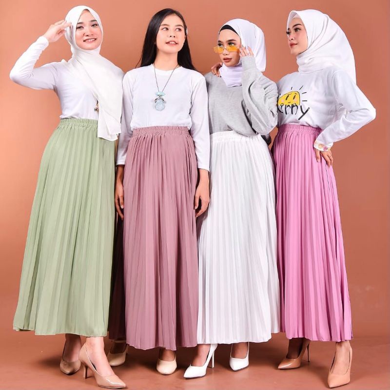 ROK PLISKET HYGET MAYUNG POLOS / ROK PLISKET POLOS MAYUNG