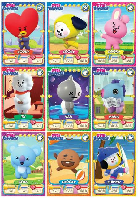 Trading Card BT 211 dapat 6bungkus (60kartu) Koleksi BT Murah