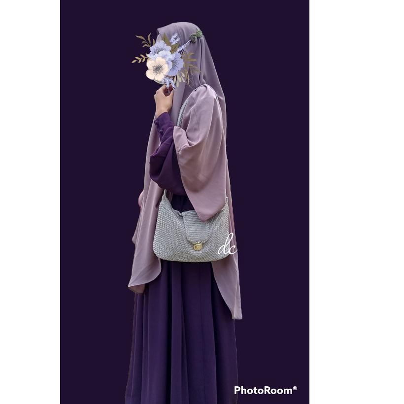 tas selempang rajut simple muat banyak / slingbag rajutan / tas kondangan  / alana slingbag Trendy