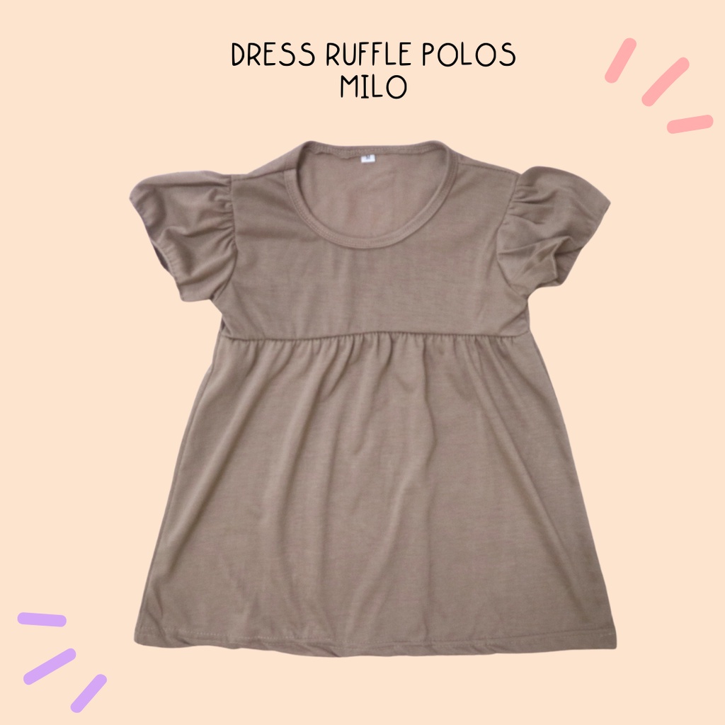 BabynKids - DRESS RUFFLE POLOS ANAK PEREMPUAN / Dress anak 1 - 5 tahun