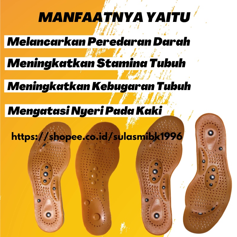 Sol Sepatu Terapi kaki magnetik alas sepatu kesehatan insole alat terapi kesehatan kaki anti nyeri