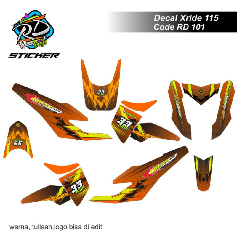 decal sticker xride 115