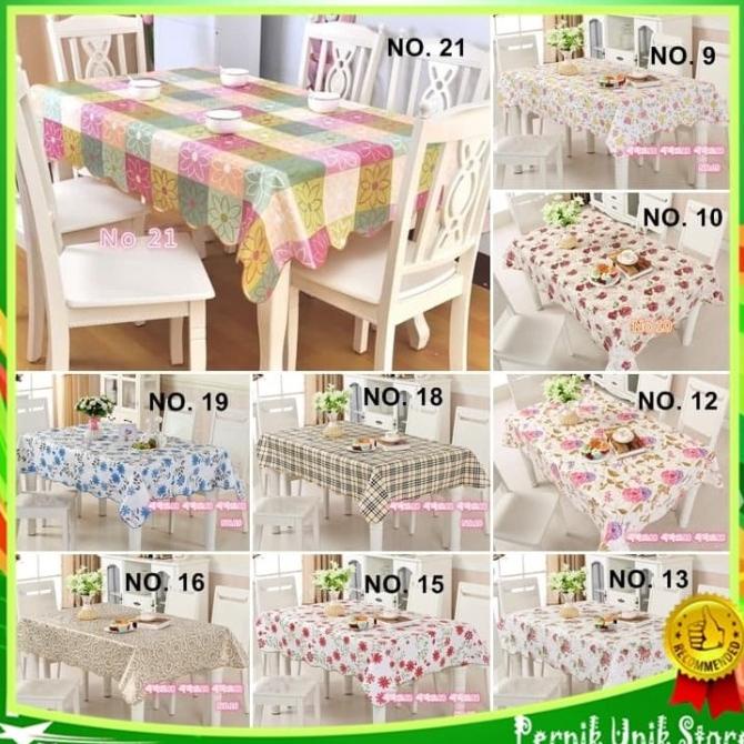 '+'+'+'+] Taplak Meja Makan Anti Air Jumbo Plastik Ukuran Besar Persegi Panjang