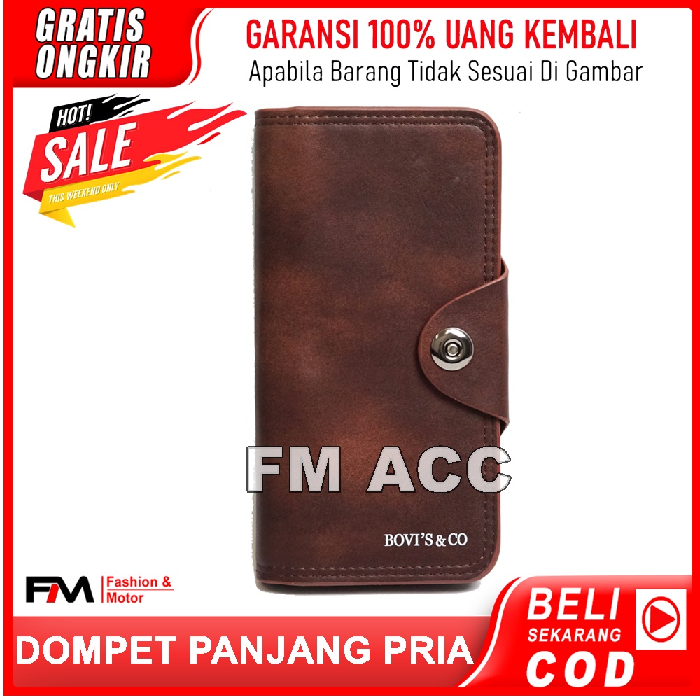 Dompet Pria Panjang Import/Dompet Kulit Import