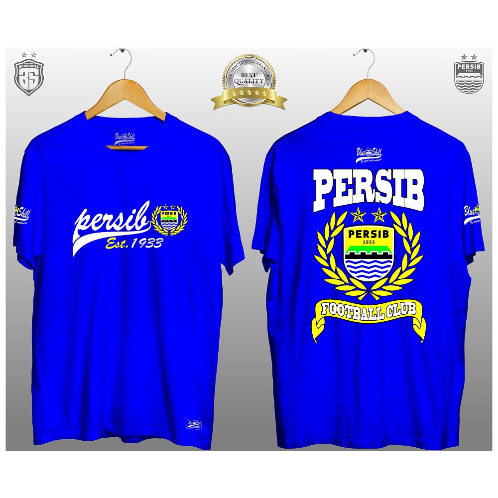 Kaos persib pendek / kaos persib bandung est.1933 football club / kaos persib untuk pria dan wanita / kaos originalblueskill