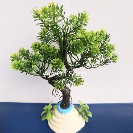 Hiasan Aquarium Pohon Bonsai Plastik Besar