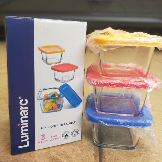 Toples Mini Luminarc Pure Square 200 Ml 3 Pcs/set