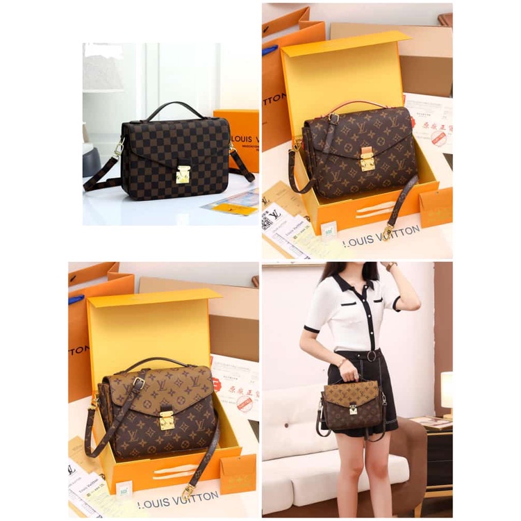 (FREE PAPERBAG) LV METIS #M44876 BOX IN BOX/ Tas LV Metis Wanita Import Kulit Mateng/ Tas LV Metis B