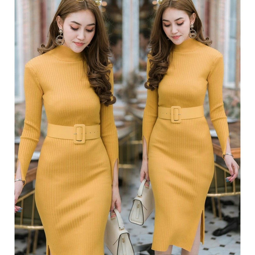 Dress IIkiraa -  Dress Rajut Wanita - Dress Bodycon Terbaru