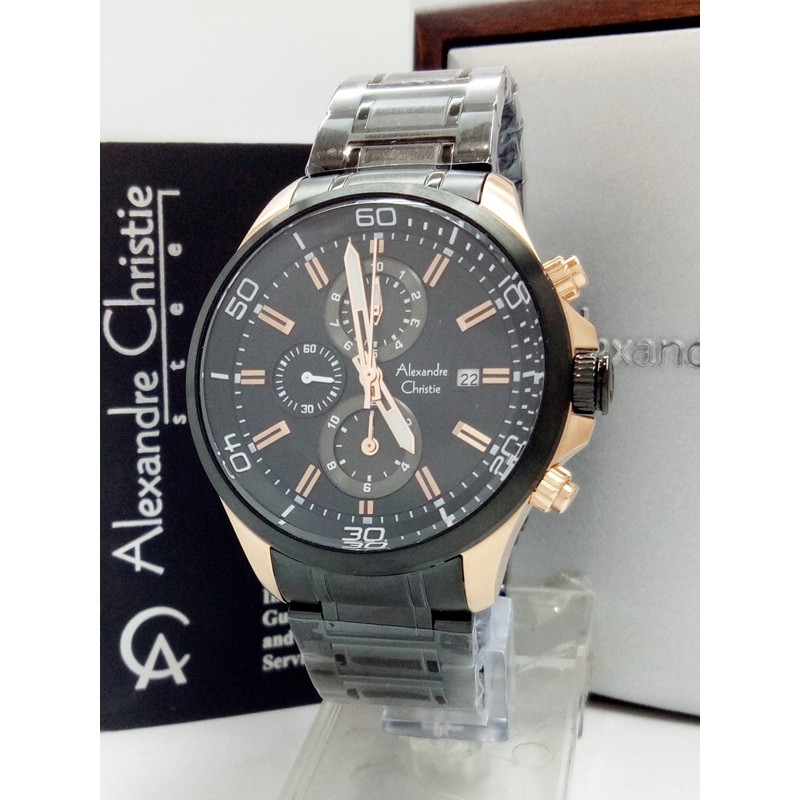 Jam Tangan Pria Alexandre Christie AC 6471 MC BLRG Stainless Steel