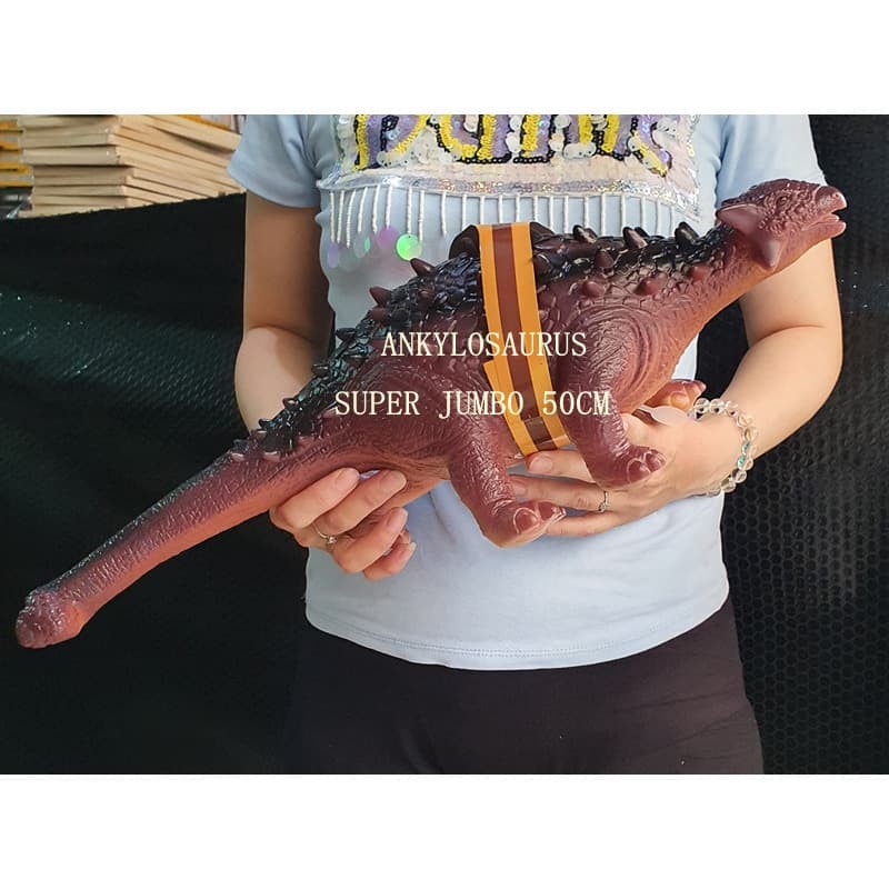 MAINAN MURAH DINOSAURUS ANKYLOSAURUS SUPER JUMBO BESAR BONEKA DINO KARET