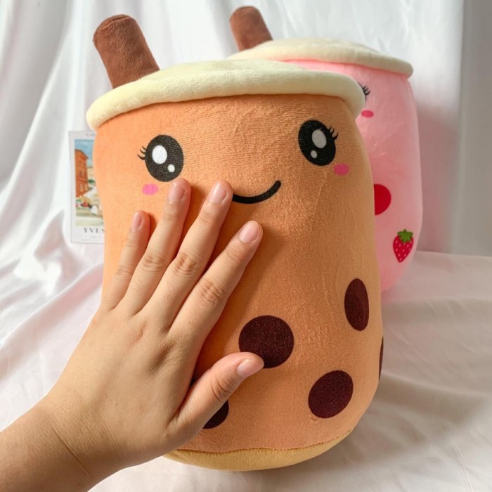 BONEKA BUBBLE TEA BOBA MILK TEA BROWN SUGAR DOLL BANTAL PLUSHIES IMUT TERMURAH 