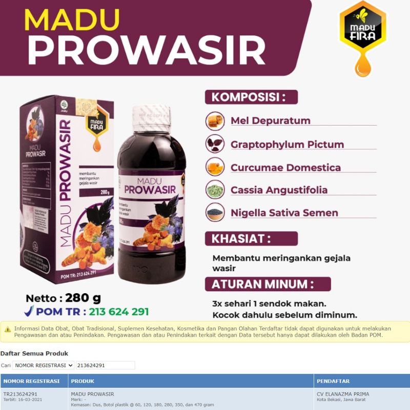 Terlaris Madu Prowasir Pro Wasir Obat Wasir Ambeien Paling Ampuh Herbal BAB