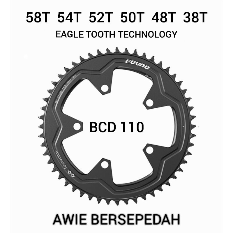 Chainring 52T EAGLE TOOTH NARROW WIDE BCD 110 12 speed