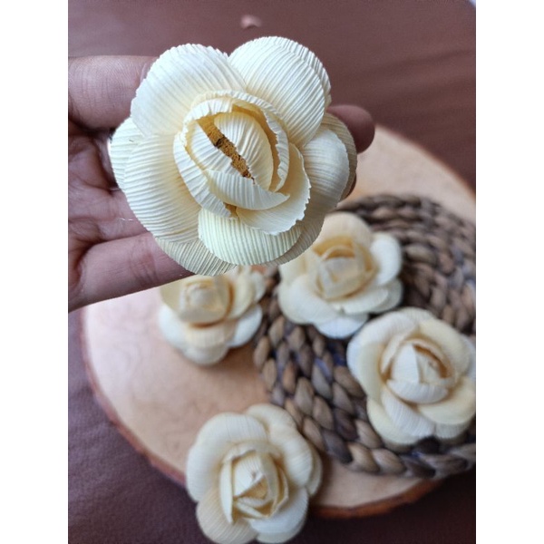 Bunga klobot jagung mrio peony cantik bahan mahar rustic
