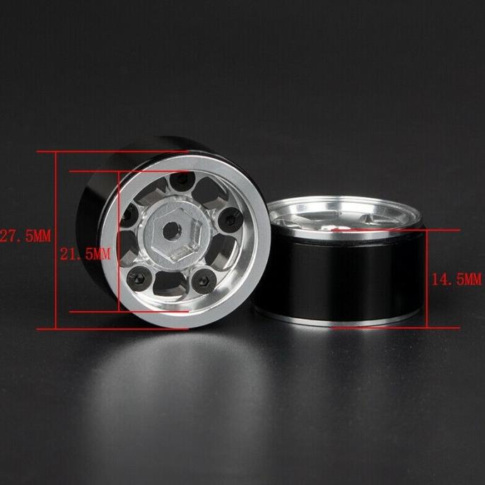 Kyx 1.0 Beadlock Wheels Type 2 For Axial Scx24 4Pcs #A24040 -Best Promo