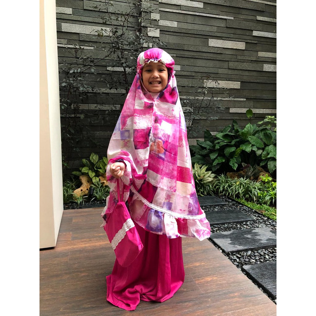 Mukena Anak Katun Silky (Pink)