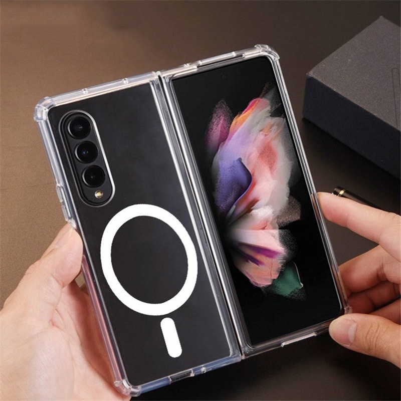 SAMSUNG GALAXY Z FOLD 4 Z FOLD 3 Z FLIP 4 Z FLIP 3 - MAGSAFE CASE MAGNETIC WIRELESS CLEAR PREMIUM