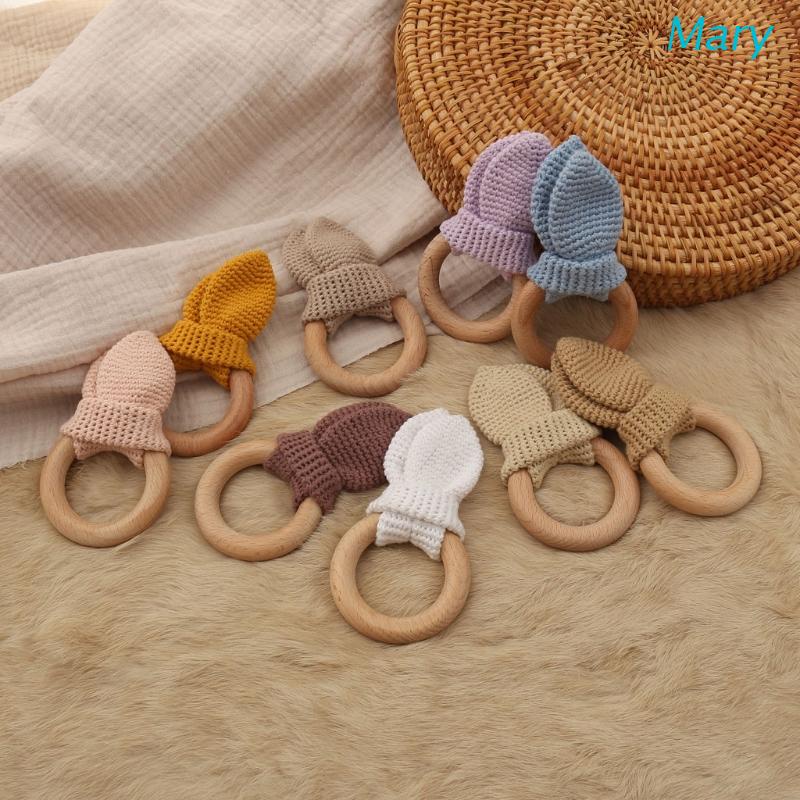 Mary Mainan Teether Bayi Bentuk Kelinci Bahan Kayu BPA Free