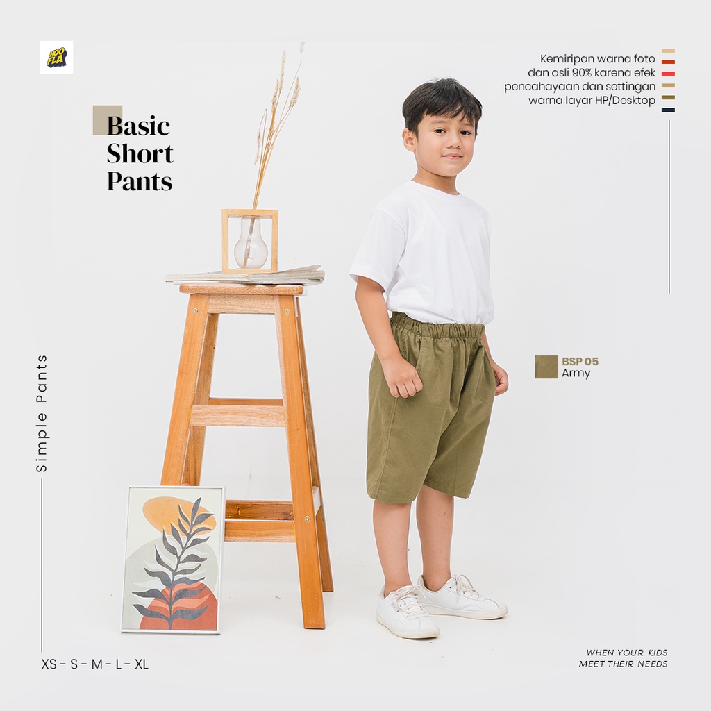 Hooflakids Celana Pendek Anak Laki Laki Basic Short Pants