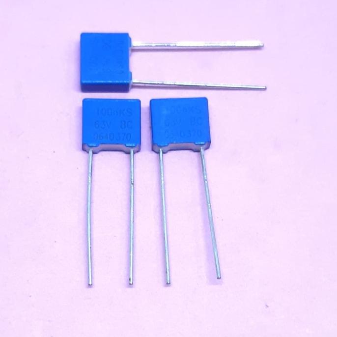 100n 0.1uF 104/63V Blue MKT Capacitor Kapasitor Biru inovvt90 Juara