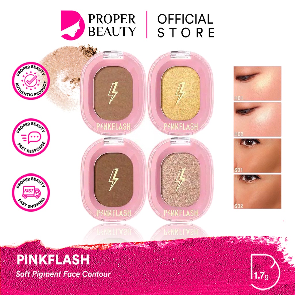 PINKFLASH Soft Pigment Face Contour China / Lasting Matte Lipcream Glossy Lipgloss Silky Velvet Lip 
