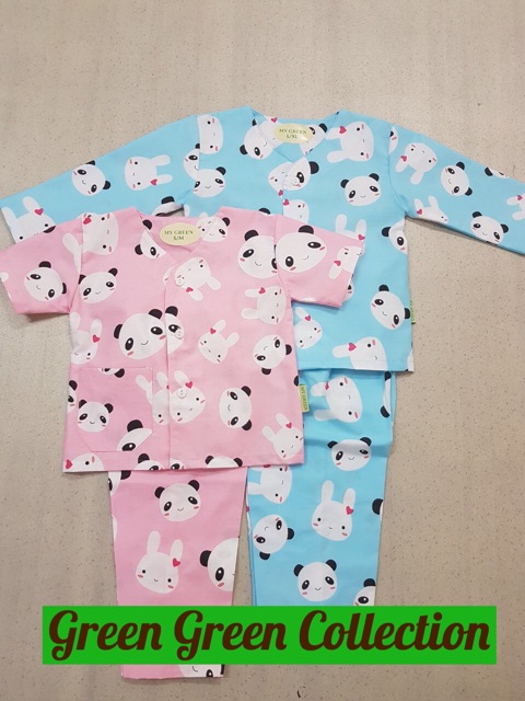 Piyama katun anak full print (1-10th)