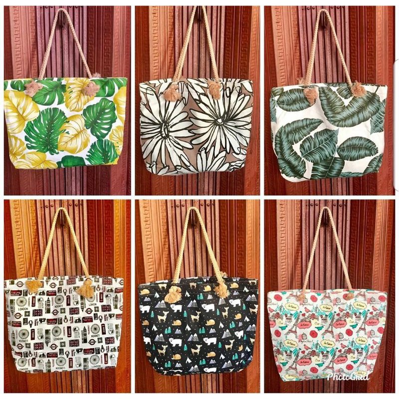 

Tas sumbu kanvas motif 40 x 30 cm