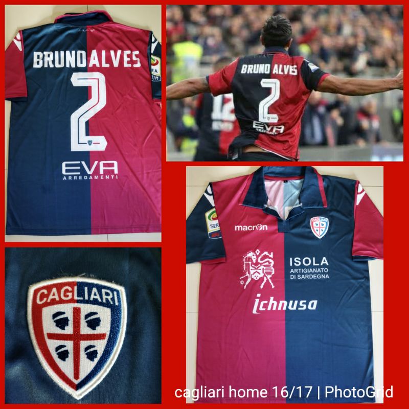 JERSEY CAGLIARI HOME 2016/2017 BRUNO ALVES 2 - VENDOR LOKAL