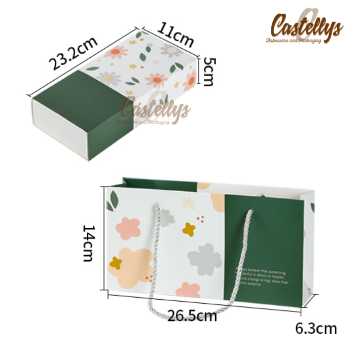 

5 set Kotak Box Kue KBC23-01 + Paper Bag Cookies Brownies Nastar Kue Kering Roti