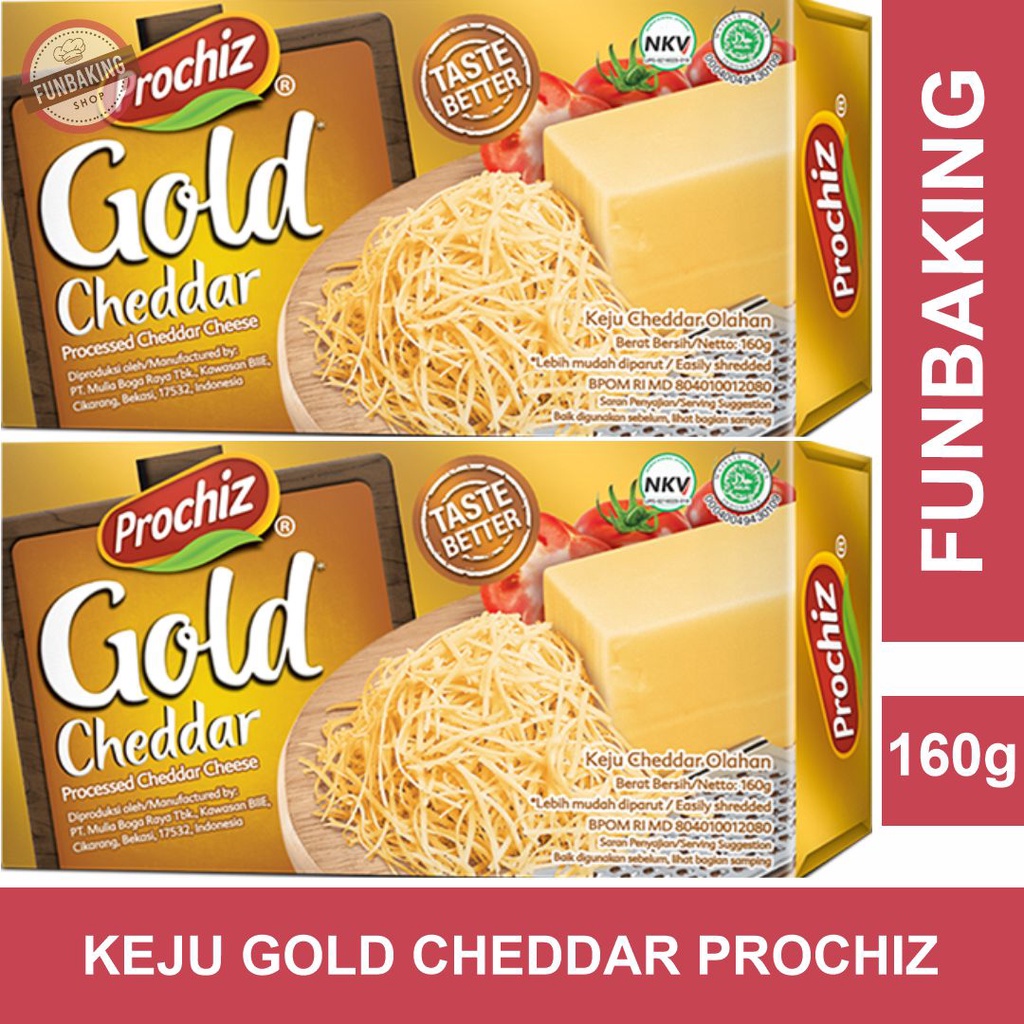 Jual FunBaking - Prochiz GOLD Cheddar 160gr Keju / Chesse Murah Meriah ...