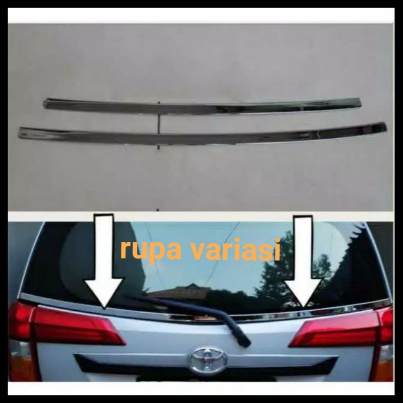 lis list kaca pintu BAGASI belakang toyota calya / daihatsu sigra full chrome crome tempel