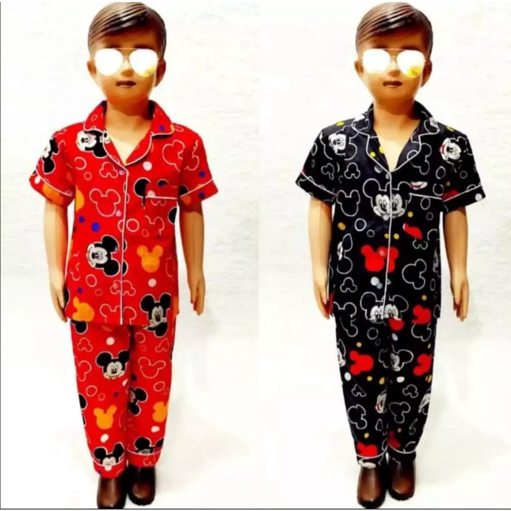 Piyama Anak Perempuan/Baju Tidur Anak Perempuan/Baju Tidur Anak Micky Mouse/Baju Tidur Anak Anak